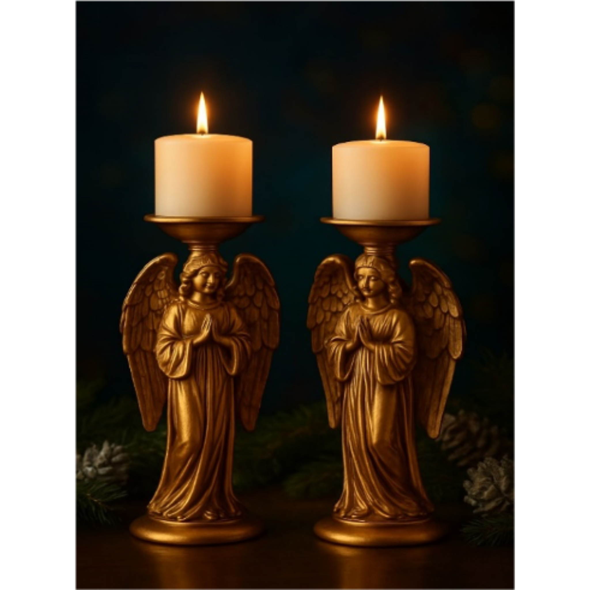 Serenity Angels Candle Stand Set