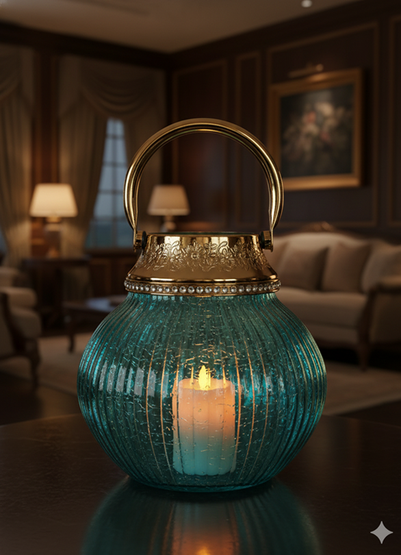 Les Liens Dorés (The Golden Links) - Tall Votive Holders (Pair)