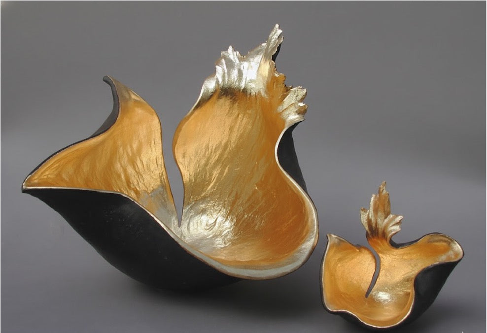 Phoenix Flare Sculptural Bowls (Set of Two)