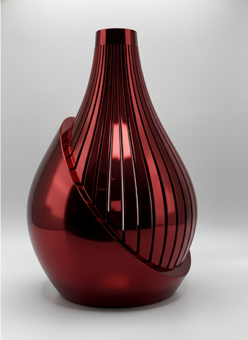 Crimson Velocity Vase
