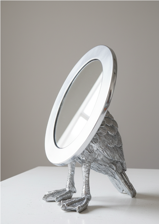 Silver Fowl Accent Mirror